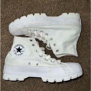 White Converse Platforms